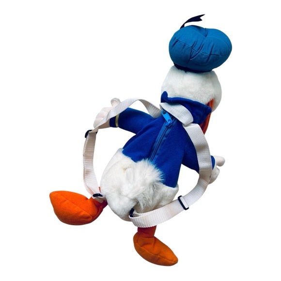 VTG Disney Donald Duck Plush Zipper Backpack - Picture 5 of 5